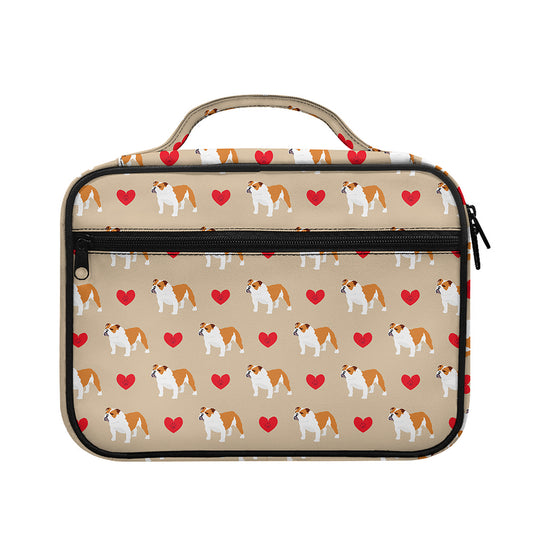 Love English Bulldog Pattern Print Briefcase Bible Bag