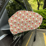 Love English Bulldog Pattern Print Car Side Mirror Covers