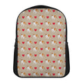 Love English Bulldog Pattern Print Casual Backpack