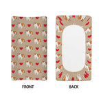 Love English Bulldog Pattern Print Changing Pad Cover