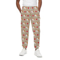 Love English Bulldog Pattern Print Cotton Sweatpants