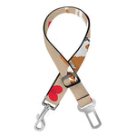 Love English Bulldog Pattern Print Dog Seat Belt