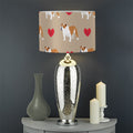 Love English Bulldog Pattern Print Drum Lamp Shade