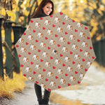 Love English Bulldog Pattern Print Foldable Umbrella
