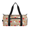 Love English Bulldog Pattern Print Gym Bag
