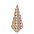 Love English Bulldog Pattern Print Hand Towel