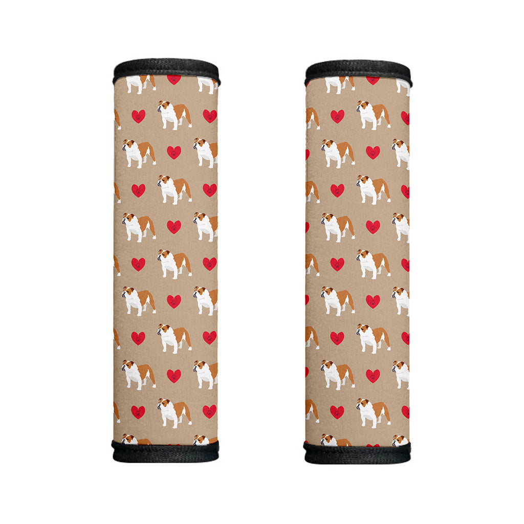 Love English Bulldog Pattern Print Handle Covers