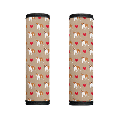 Love English Bulldog Pattern Print Handle Covers