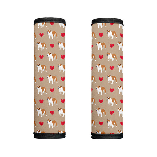 Love English Bulldog Pattern Print Handle Covers