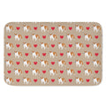 Love English Bulldog Pattern Print Indoor Door Mat
