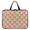 Love English Bulldog Pattern Print Laptop Sleeve With Handle