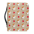 Love English Bulldog Pattern Print Leather Bible Cover