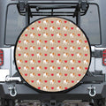 Love English Bulldog Pattern Print Leather Spare Tire Cover