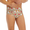 Love English Bulldog Pattern Print Men's Briefs