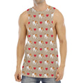 Love English Bulldog Pattern Print Men's Muscle Tank Top
