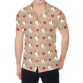 Love English Bulldog Pattern Print Men's Shirt