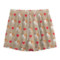 Love English Bulldog Pattern Print Mesh Shorts