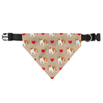 Love English Bulldog Pattern Print Over The Collar Dog Bandana