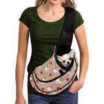 Love English Bulldog Pattern Print Pet Sling Carrier