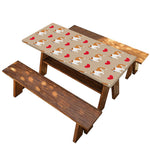 Love English Bulldog Pattern Print Picnic Table Cover