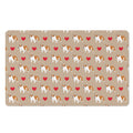 Love English Bulldog Pattern Print Polyester Doormat