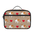 Love English Bulldog Pattern Print Portable Lunch Bag