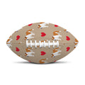 Love English Bulldog Pattern Print Rugby Ball