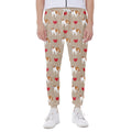 Love English Bulldog Pattern Print Joggers
