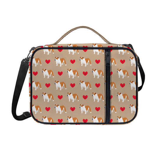 Love English Bulldog Pattern Print Shoulder Strap Bible Bag