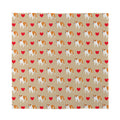 Love English Bulldog Pattern Print Silk Bandana