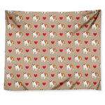 Love English Bulldog Pattern Print Tapestry