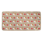 Love English Bulldog Pattern Print Towel