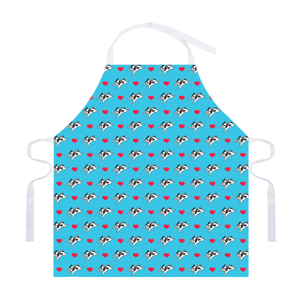 Love French Bulldog Pattern Print Adjustable Apron