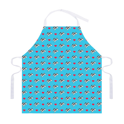 Love French Bulldog Pattern Print Adjustable Apron