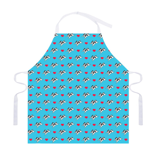 Love French Bulldog Pattern Print Adjustable Apron