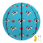 Love French Bulldog Pattern Print Basketball