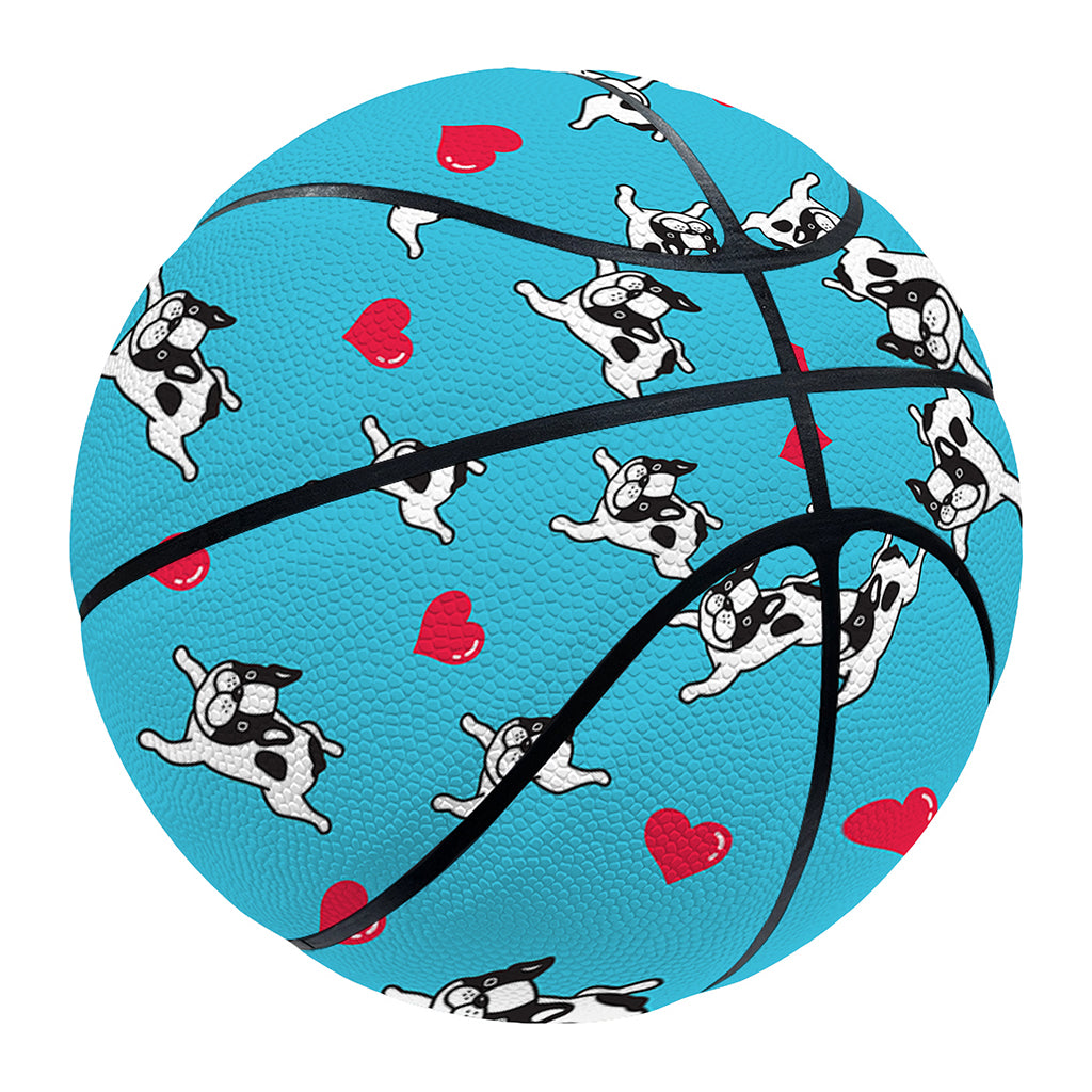 Love French Bulldog Pattern Print Basketball
