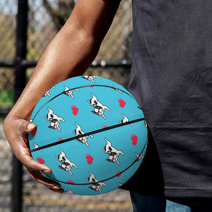 Love French Bulldog Pattern Print Basketball