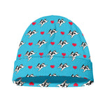 Love French Bulldog Pattern Print Beanie
