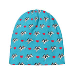 Love French Bulldog Pattern Print Beanie