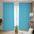 Love French Bulldog Pattern Print Dimout Pencil Pleat Curtains