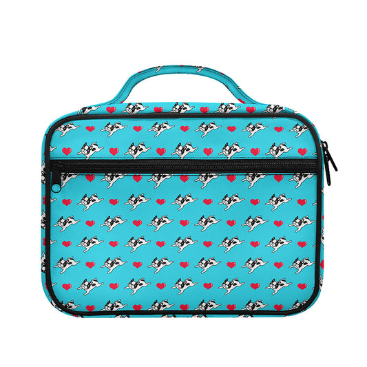 Love French Bulldog Pattern Print Briefcase Bible Bag