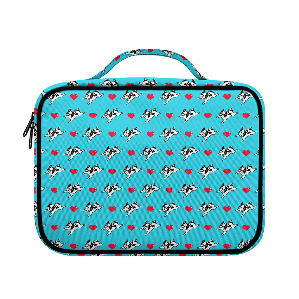 Love French Bulldog Pattern Print Briefcase Bible Bag