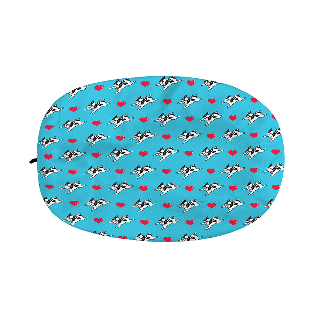Love French Bulldog Pattern Print Car Side Mirror Covers
