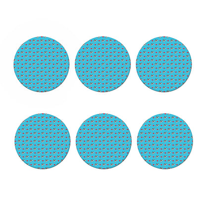 Love French Bulldog Pattern Print Coaster Set