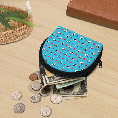 Love French Bulldog Pattern Print Coin Purse