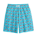 Love French Bulldog Pattern Print Cotton Shorts