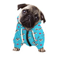 Love French Bulldog Pattern Print Dog Zip Up Hoodie