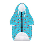 Love French Bulldog Pattern Print Dog Zip Up Hoodie