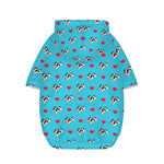 Love French Bulldog Pattern Print Dog Zip Up Hoodie